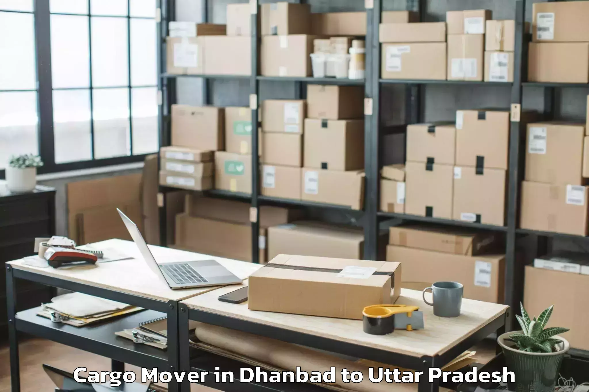 Book Dhanbad to Babatpur Cargo Mover Online